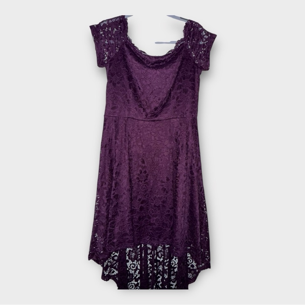 Dressystar NWT Purple Hi-Low Lace Dress